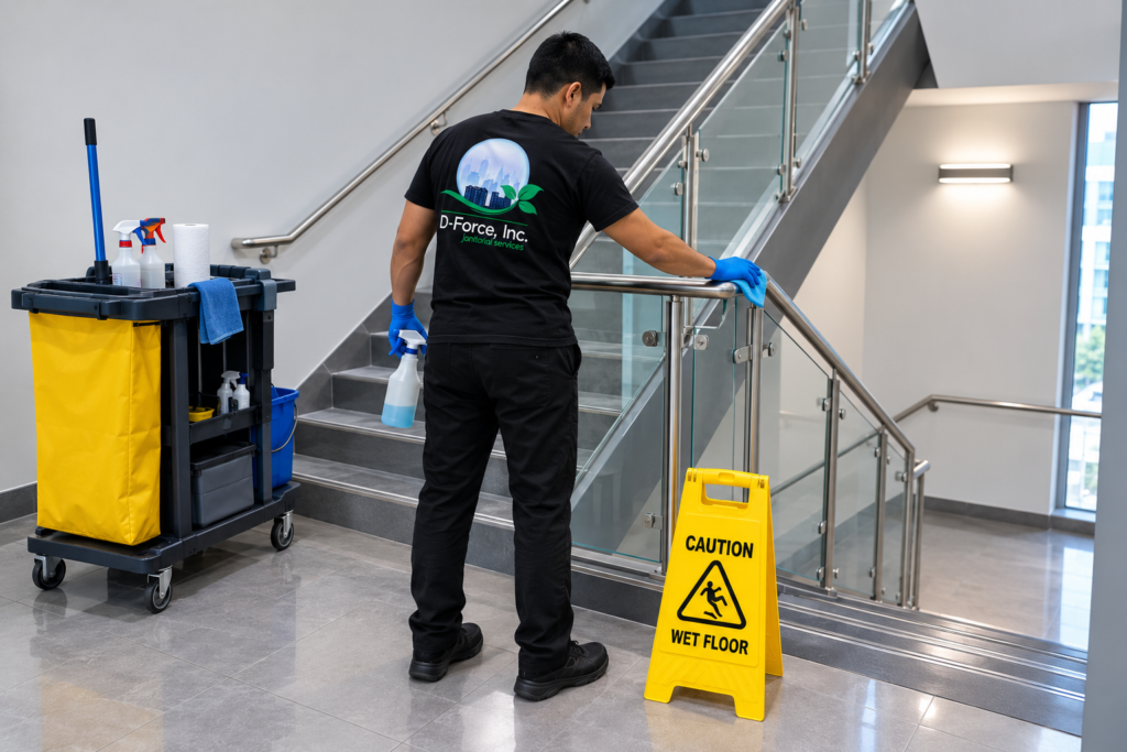 Dforce janitorial day porter Miami